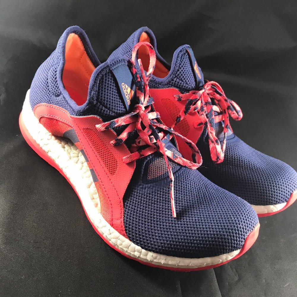 Excellen Cond. Adidas Pure Boost X Navy Red 8.5 US